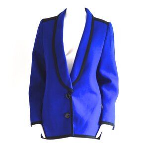 Louis Feraud Cobalt Blue Wool Jacket - West Germany